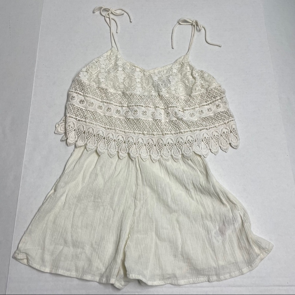 Off white Topshop romper floral size 4 dress lace